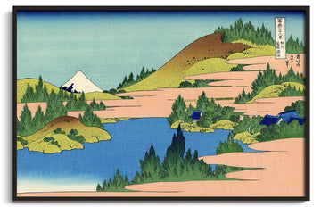 Inspiration Lac Hakone à Sagami Hokusai - peinture à l'huile