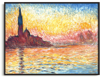 Inspiration San Giorgio Maggiore au crépuscule Monet - peinture à l'huile